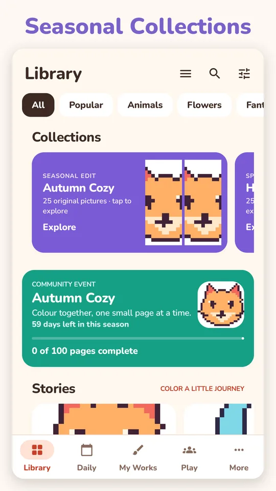 Seasonal collections in the library