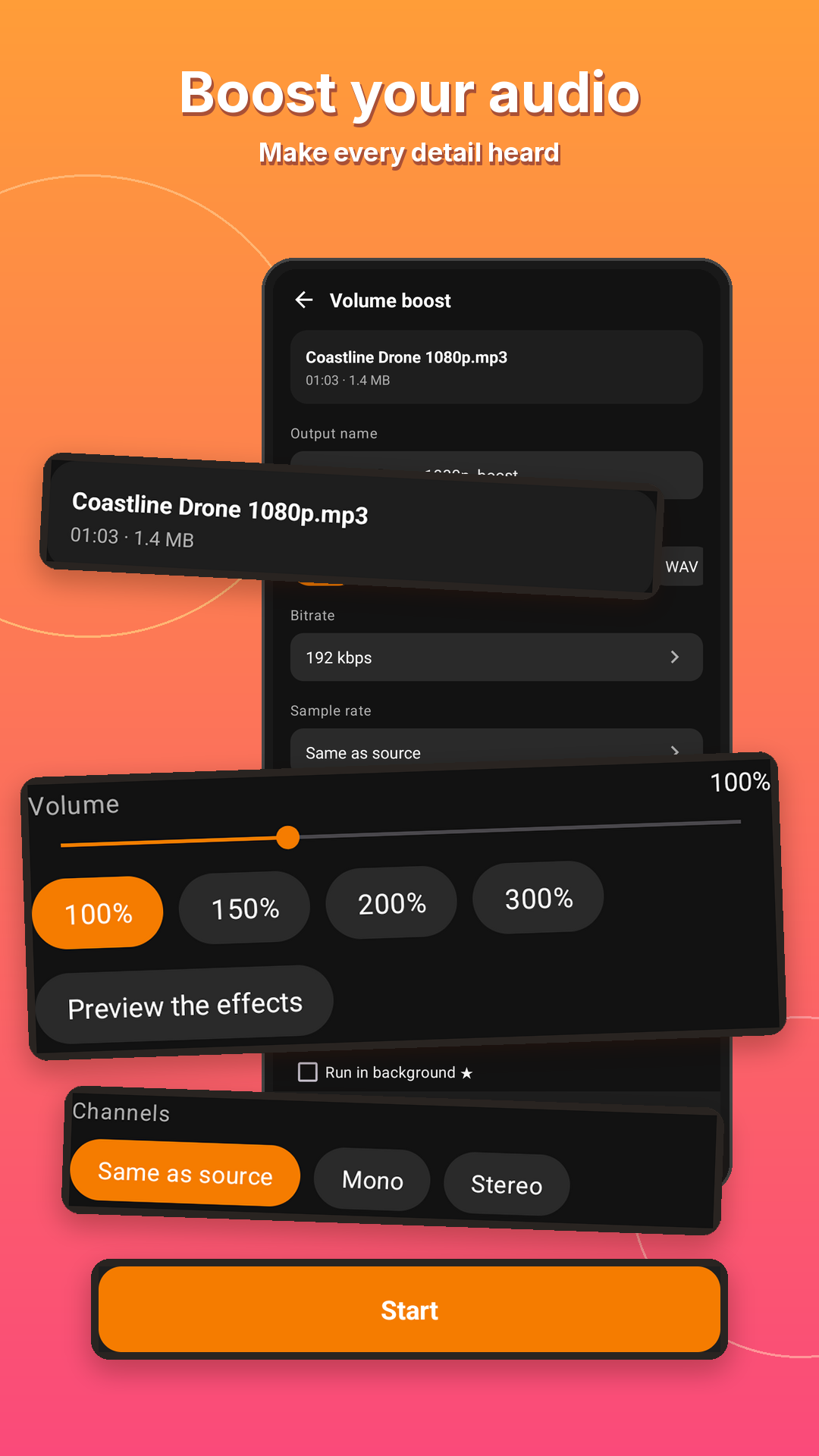 Volume boost